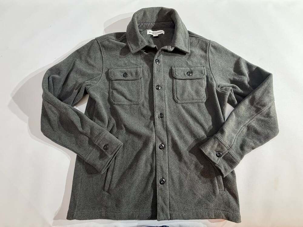 Amazon Essentials Charcoal Gray Fleece Shacket Jacket M
